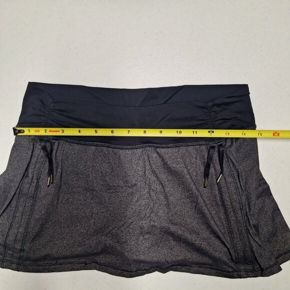 Lululemon Athletic Skort Gray Cinch Stretch Mini Sports Swim Tennis Womens 10 - Picture 6 of 9